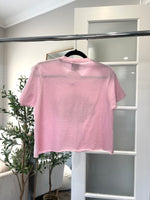 ICONIC BABY PINK HARLEY DAVIDSON CROPPED T-SHIRT