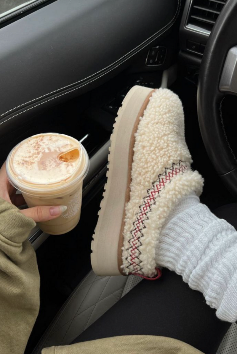 UGG TAZZ BRAID SHERPA SLIPPERS | SIZE 7