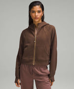LULULEMON SCUBA OVERSIZED FULL ZIP CHOCOLATE BROWN HOODIE