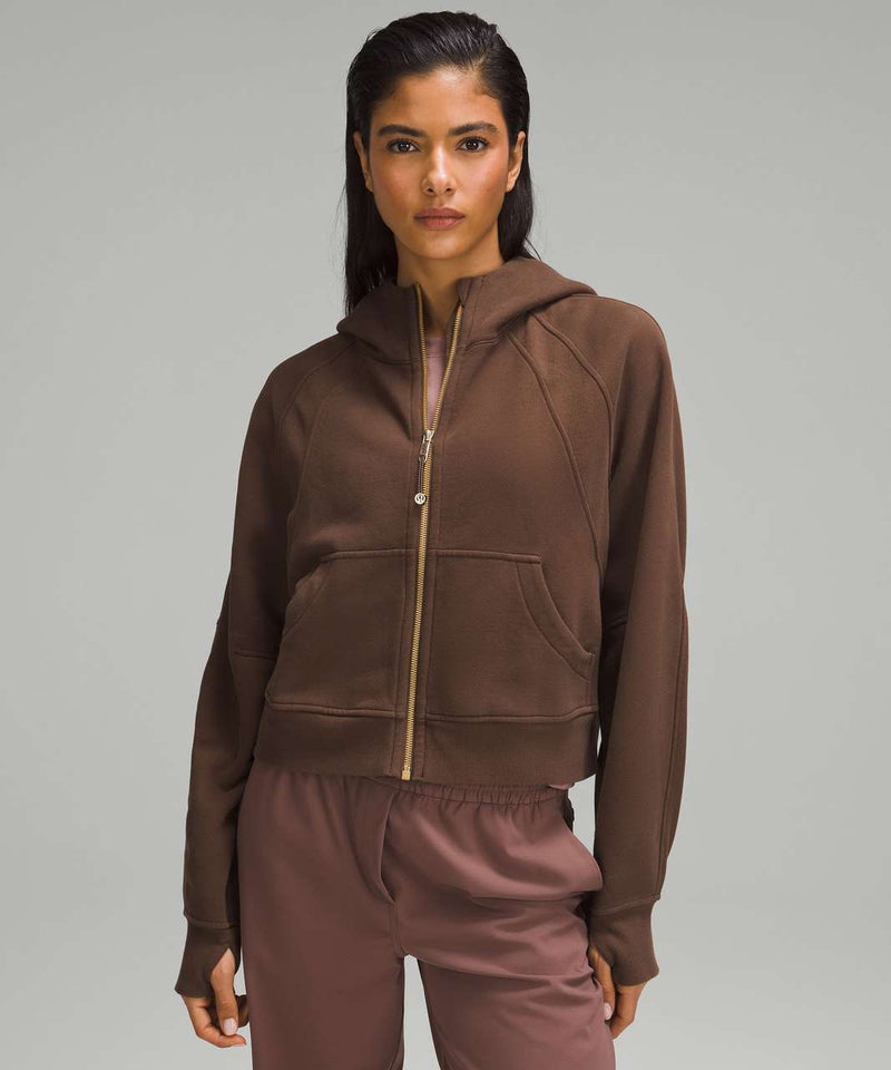 LULULEMON SCUBA OVERSIZED FULL ZIP CHOCOLATE BROWN HOODIE
