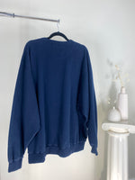 VINTAGE NAVY SOLID CREWNECK