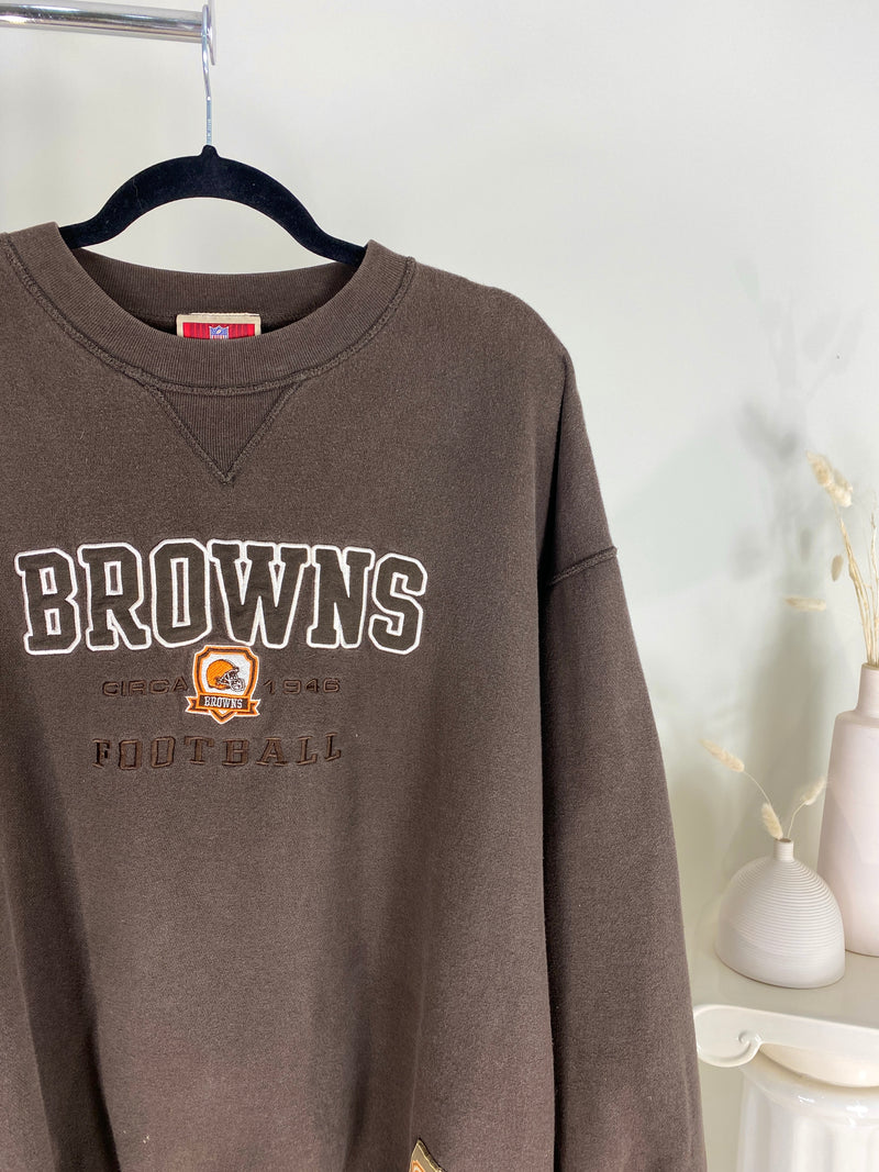 VINTAGE CLEVELAND BROWNS EMBROIDERED CREWNECK