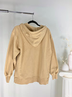 TNA COZY AF ZIP-UP TAN HOODIE